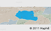 Political Panoramic Map of Saclepea, lighten, semi-desaturated