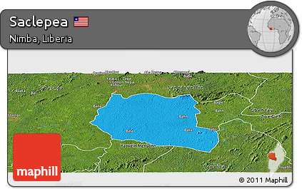 Political Panoramic Map of Saclepea, satellite outside