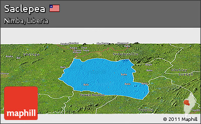 Political Panoramic Map of Saclepea, satellite outside