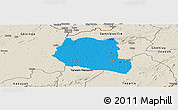 Political Panoramic Map of Saclepea, shaded relief outside