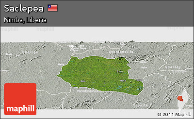 Satellite Panoramic Map of Saclepea, lighten, semi-desaturated