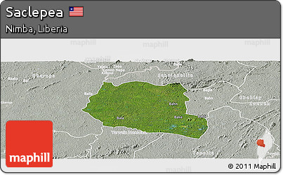 Satellite Panoramic Map of Saclepea, lighten, semi-desaturated