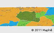 Satellite Panoramic Map of Saclepea, political outside