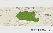 Satellite Panoramic Map of Saclepea, shaded relief outside