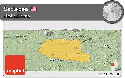 Savanna Style Panoramic Map of Saclepea