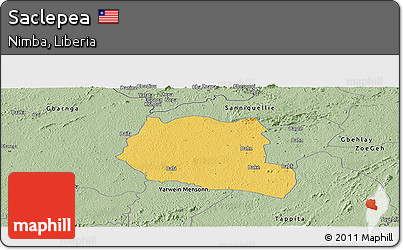 Savanna Style Panoramic Map of Saclepea