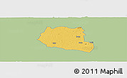Savanna Style Panoramic Map of Saclepea, single color outside