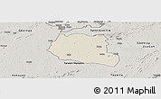 Shaded Relief Panoramic Map of Saclepea, semi-desaturated