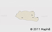Shaded Relief Panoramic Map of Saclepea, single color outside
