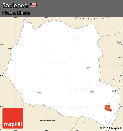 Classic Style Simple Map of Saclepea