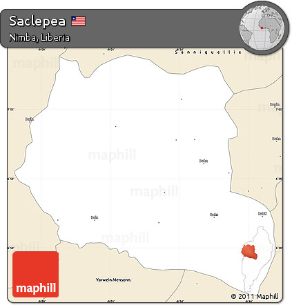 Classic Style Simple Map of Saclepea