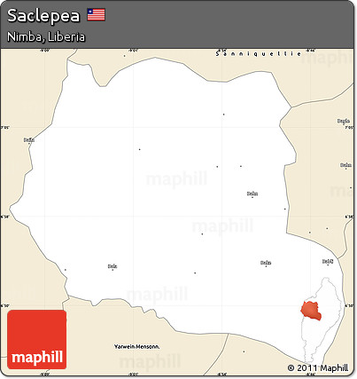 Classic Style Simple Map of Saclepea