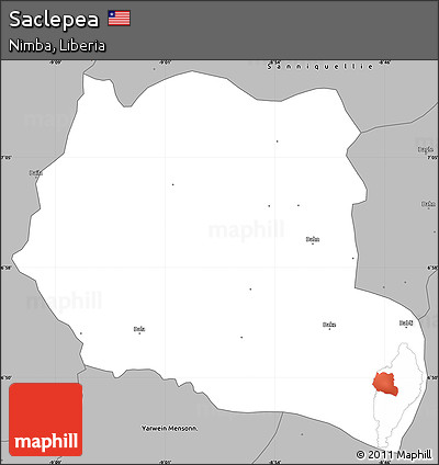 Gray Simple Map of Saclepea