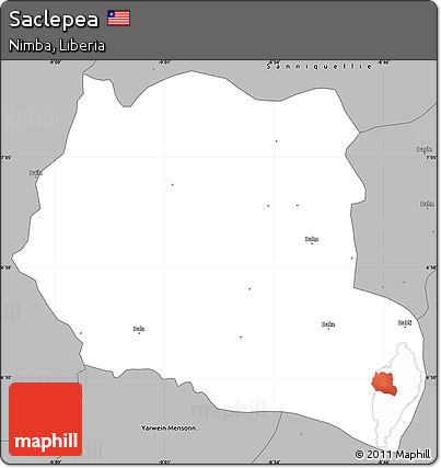 Gray Simple Map of Saclepea