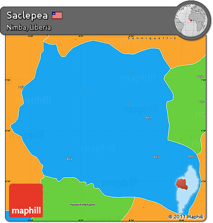Political Simple Map of Saclepea
