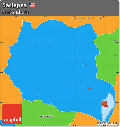 Political Simple Map of Saclepea