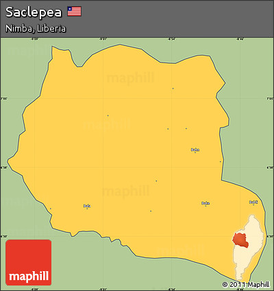 Savanna Style Simple Map of Saclepea, cropped outside