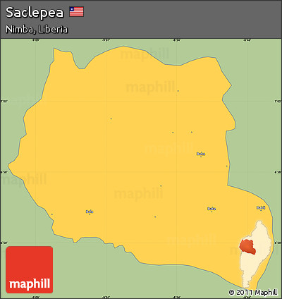 Savanna Style Simple Map of Saclepea, single color outside