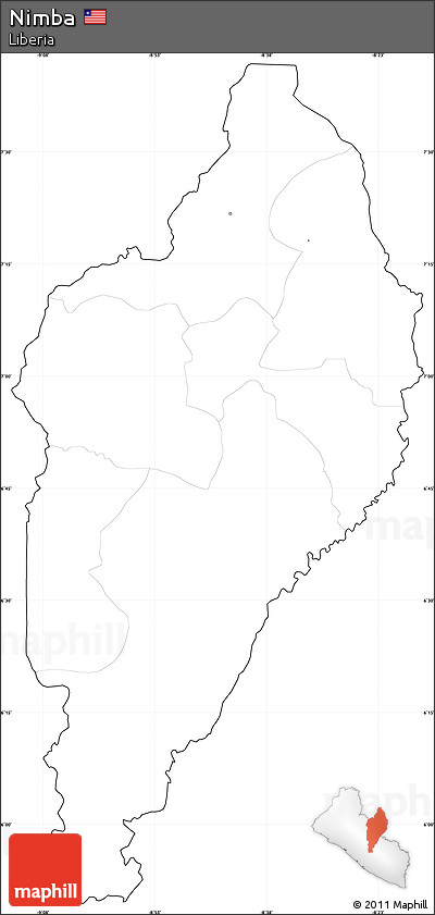 Blank Simple Map of Nimba, cropped outside, no labels