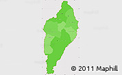 Political Shades Simple Map of Nimba, cropped outside