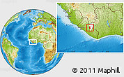 Physical Location Map of Yarwein Mensonn., highlighted parent region