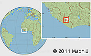 Savanna Style Location Map of Yarwein Mensonn., highlighted parent region