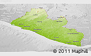 Physical Panoramic Map of Liberia, lighten, desaturated