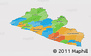 Political Panoramic Map of Liberia, cropped outside