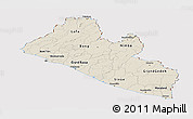 Shaded Relief Panoramic Map of Liberia, cropped outside