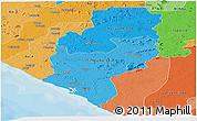 Political Shades Panoramic Map of Rivercess Terr.