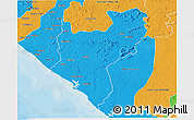 Political 3D Map of Timbo No. 5A
