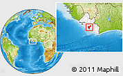 Physical Location Map of Timbo No. 5A, highlighted country