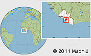 Savanna Style Location Map of Timbo No. 5A, highlighted country, highlighted parent region
