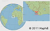 Savanna Style Location Map of Timbo No. 5A, highlighted parent region, within the entire country