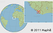 Savanna Style Location Map of Timbo No. 5A, highlighted parent region