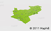 Physical Panoramic Map of Timbo No. 5A, cropped outside