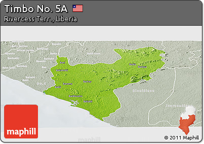 Physical Panoramic Map of Timbo No. 5A, lighten, semi-desaturated