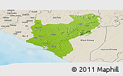 Physical Panoramic Map of Timbo No. 5A, shaded relief outside