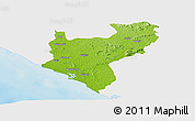 Physical Panoramic Map of Timbo No. 5A, single color outside