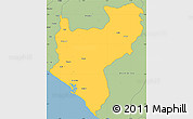 Savanna Style Simple Map of Timbo No. 5A