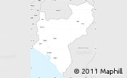 Silver Style Simple Map of Timbo No. 5A