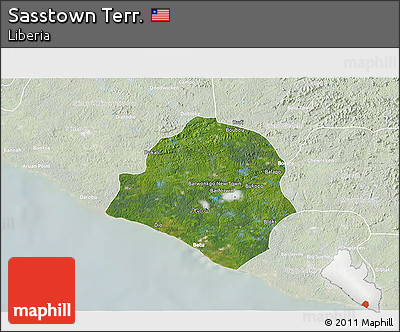 Satellite 3D Map of Sasstown Terr., lighten