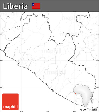 Blank Simple Map of Liberia, no labels