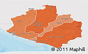 Political Shades Panoramic Map of Sinoe, single color outside