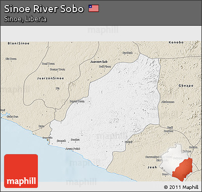 Classic Style 3D Map of Sinoe River Sobo