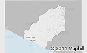 Gray 3D Map of Sinoe River Sobo, single color outside