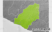 Physical 3D Map of Sinoe River Sobo, desaturated