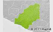 Physical 3D Map of Sinoe River Sobo, lighten, desaturated