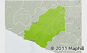 Physical 3D Map of Sinoe River Sobo, lighten, semi-desaturated