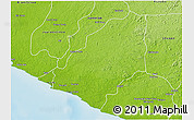 Physical 3D Map of Sinoe River Sobo